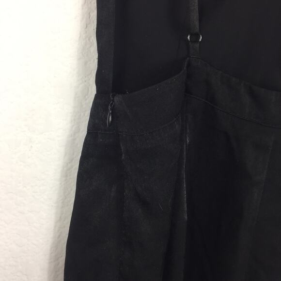 Nasty Gal Black Satin Open Back Surplice Cocktail Tapered Jumpsuit Small - Picture 11 of 12
